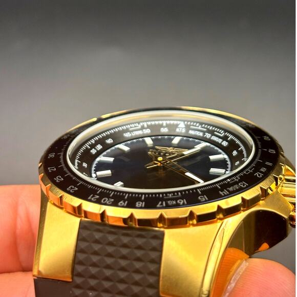 Invicta Aviator 49650 Mens Gold Tone Stainless Steel Blue Dial Watch NIBWT - Picture 14 of 17